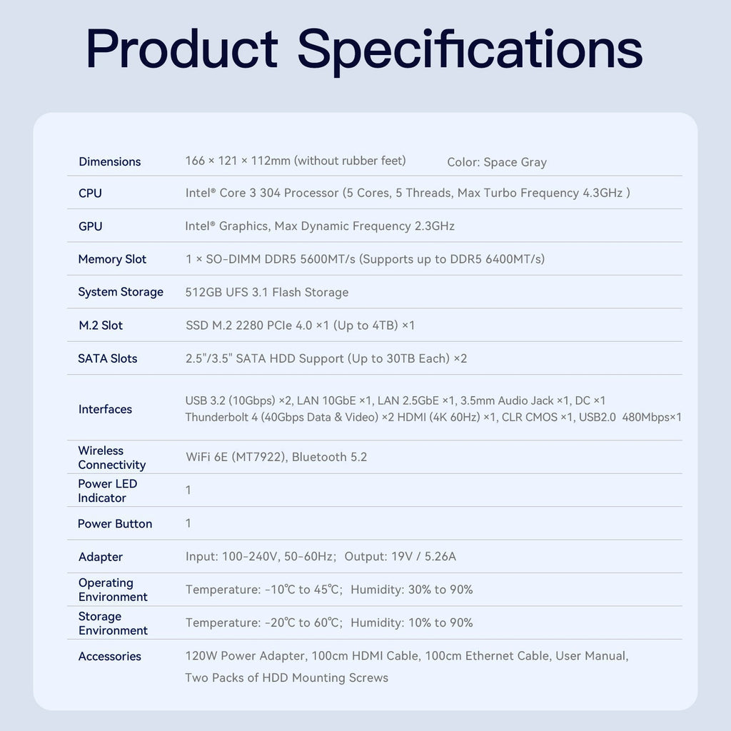 Beelink ME Pro 2-Bay  AI NAS Mini PC  Intel® Wildcat Lake 304 - Image 28