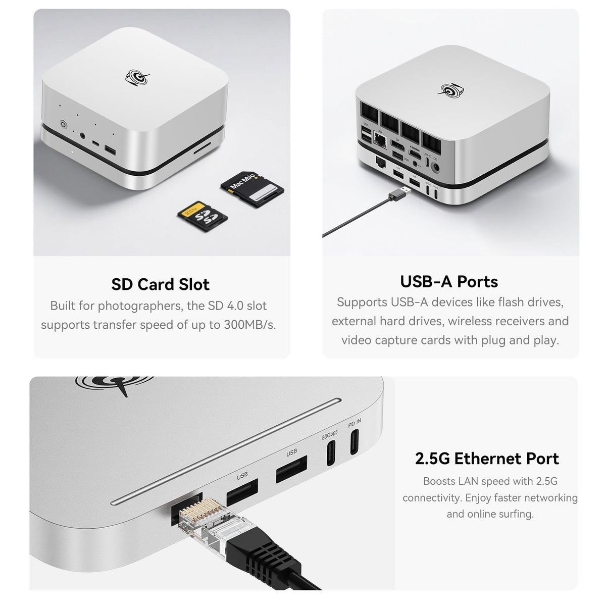 Beelink Mate SE 80Gbps Dock for SER8、SER9 Pro/Max and SER10 Max