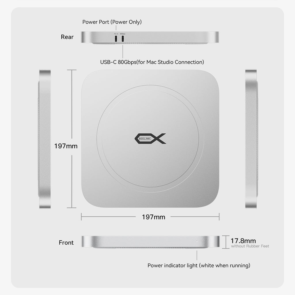 Beelink EX Mate Studio 80Gbps SSD Enclosure for Mac Studio - Image 15