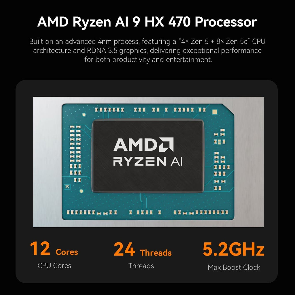 Beelink SER10 MAX AMD Pro Ryzen™ AI 9 HX 470 (OpenClaw & Local LLM Pre-installed)